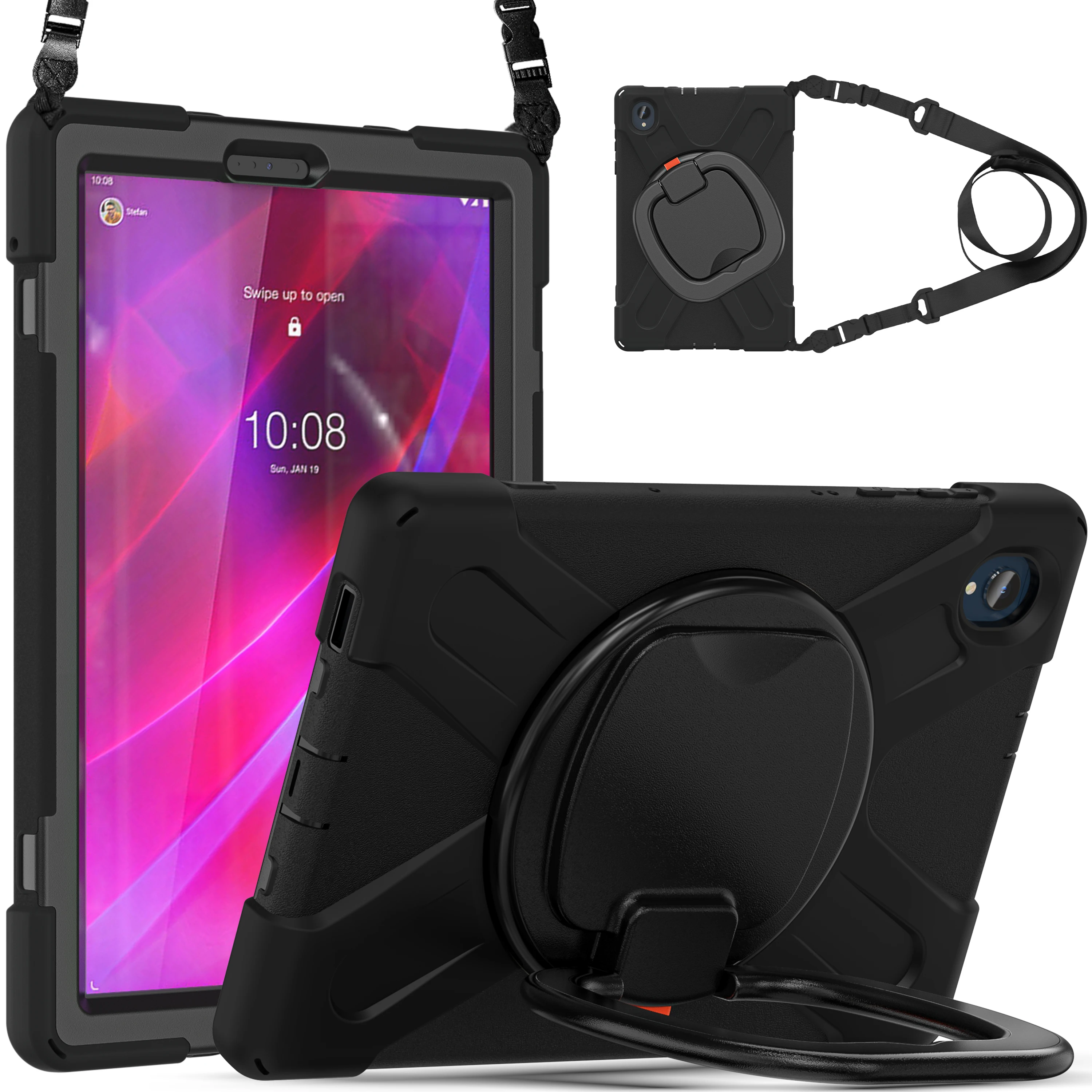 

360 Rotating Kids Case Universal For Lenovo Tab M10 Plus 2020 K10 2021 10.3" TB-X606F X606X X6C6F X6C6X X6C6N X6C6B Stand Cover