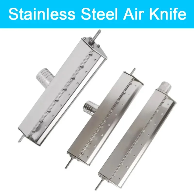 304 Stainless Steel Air Knife 30-2000mm Industrial Hot Air Blower Nozzle for Drying Cleaning Conveyor