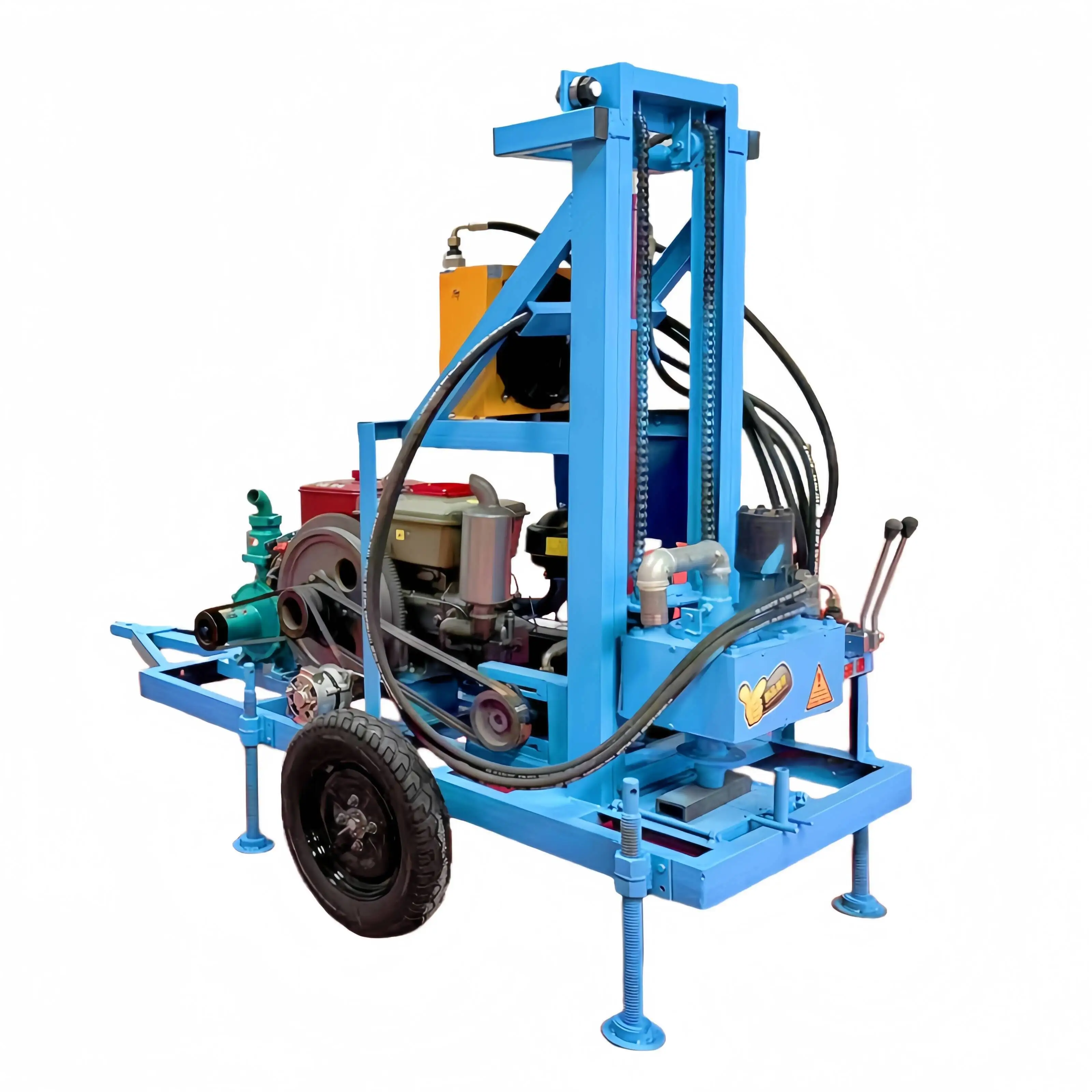 

Дизельное колесо для скважин, 150 м, 200 м, буровая установка для водяных скважин, Hine с твердосплавным сверлом для горнодобывающей промышленности