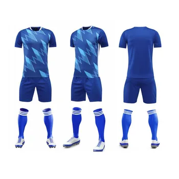 23-24 Summer brand football wear blue red white jersey custom short-sleeved T-shirt shorts set Custom jersey model 2207