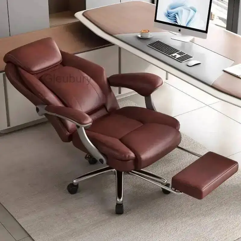 

Chair Rest Designer Comfortable Foot Ergonomic Office Relax Luxury Swivel Office Chair Pliable Wheel Sillas Escritorio Furniture