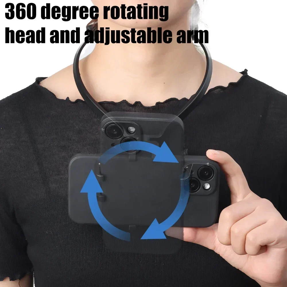 Mobile Phone Neck Hanging Holders POV/Vlog Video Recording & Filming Neck Mount for iPhone Sasmung Mi Self-timer Accessories New