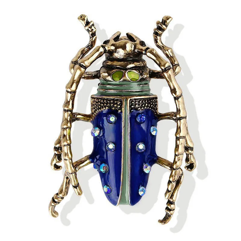 Women\'s Personalized Oil Drop Vintage Brooch Exquisite Simulation Animal Brooch for Men and Women Locust Clothing Gifts