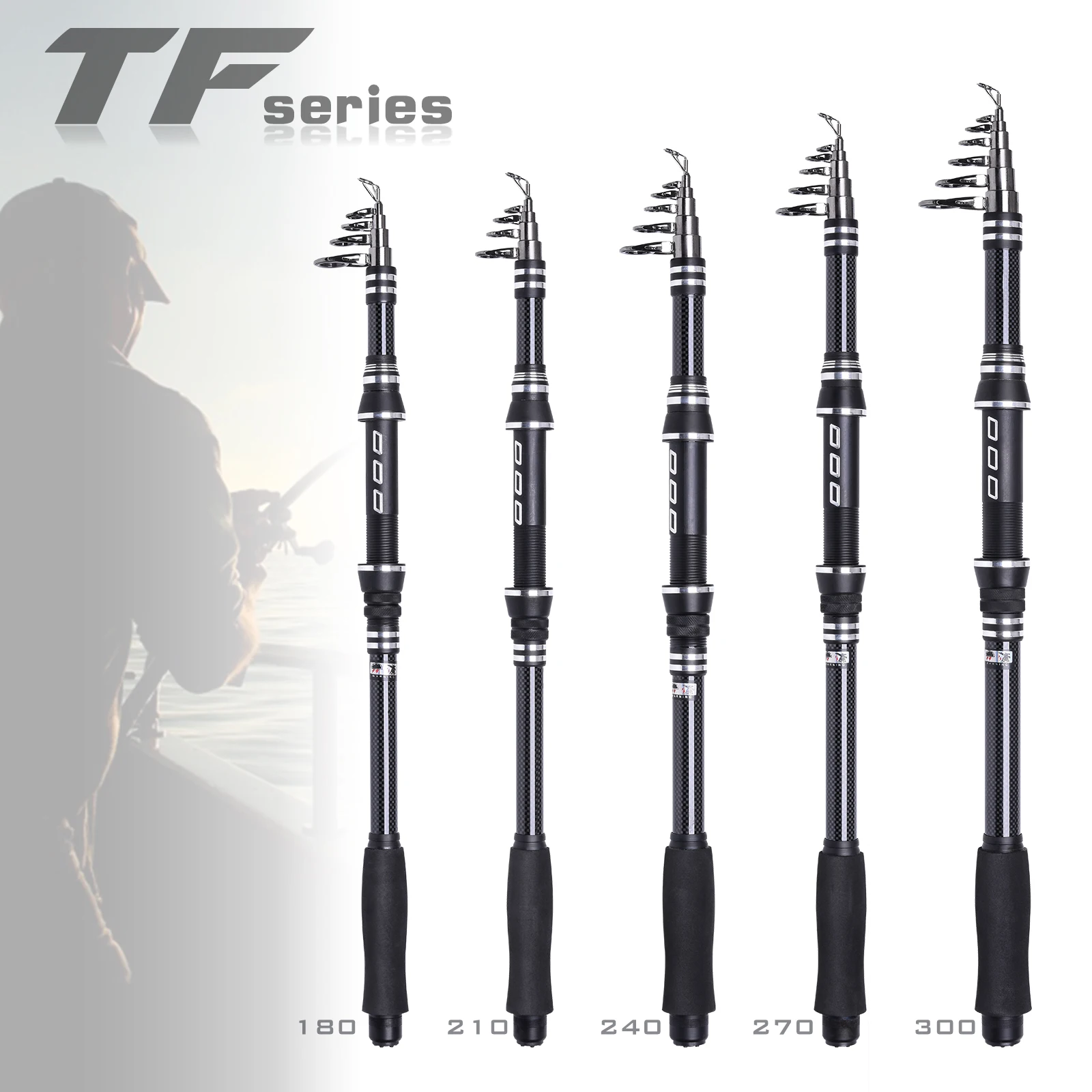 Imagem -05 - Telescopic Fishing Rod And Reel Combos Grupo Carbon Fiber Tackle Kit Carrier Bolsa para Viagem Mar Água Salgada Ferramentas de Pesca