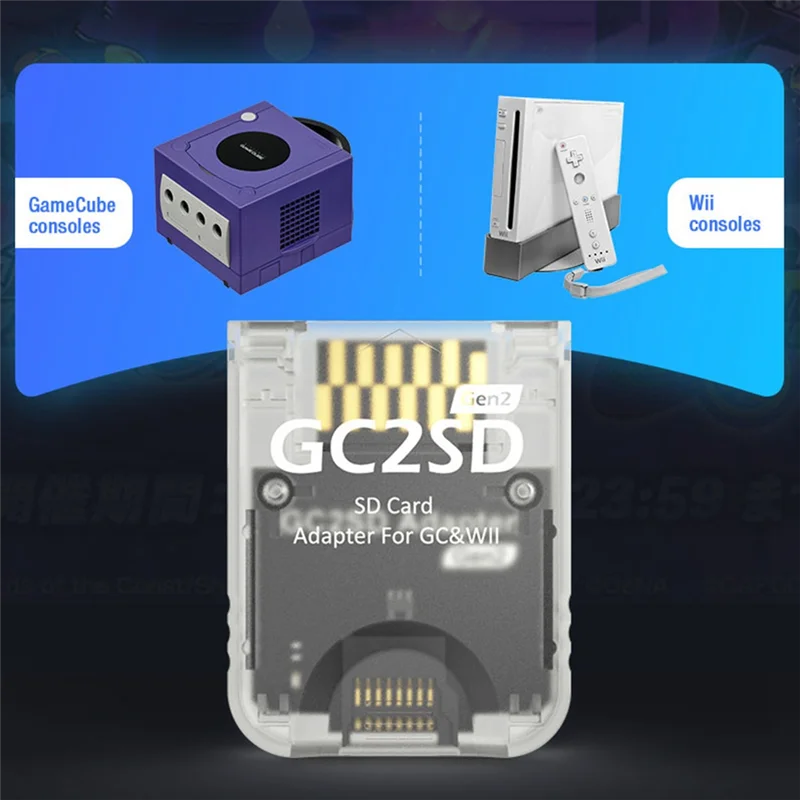 ABSQ-GC2SD Gen2 TF カードリーダーアダプタサポート 512 ギガバイト任天堂ゲームキューブ/Wii GC2SD メモリ TF カードアダプタ