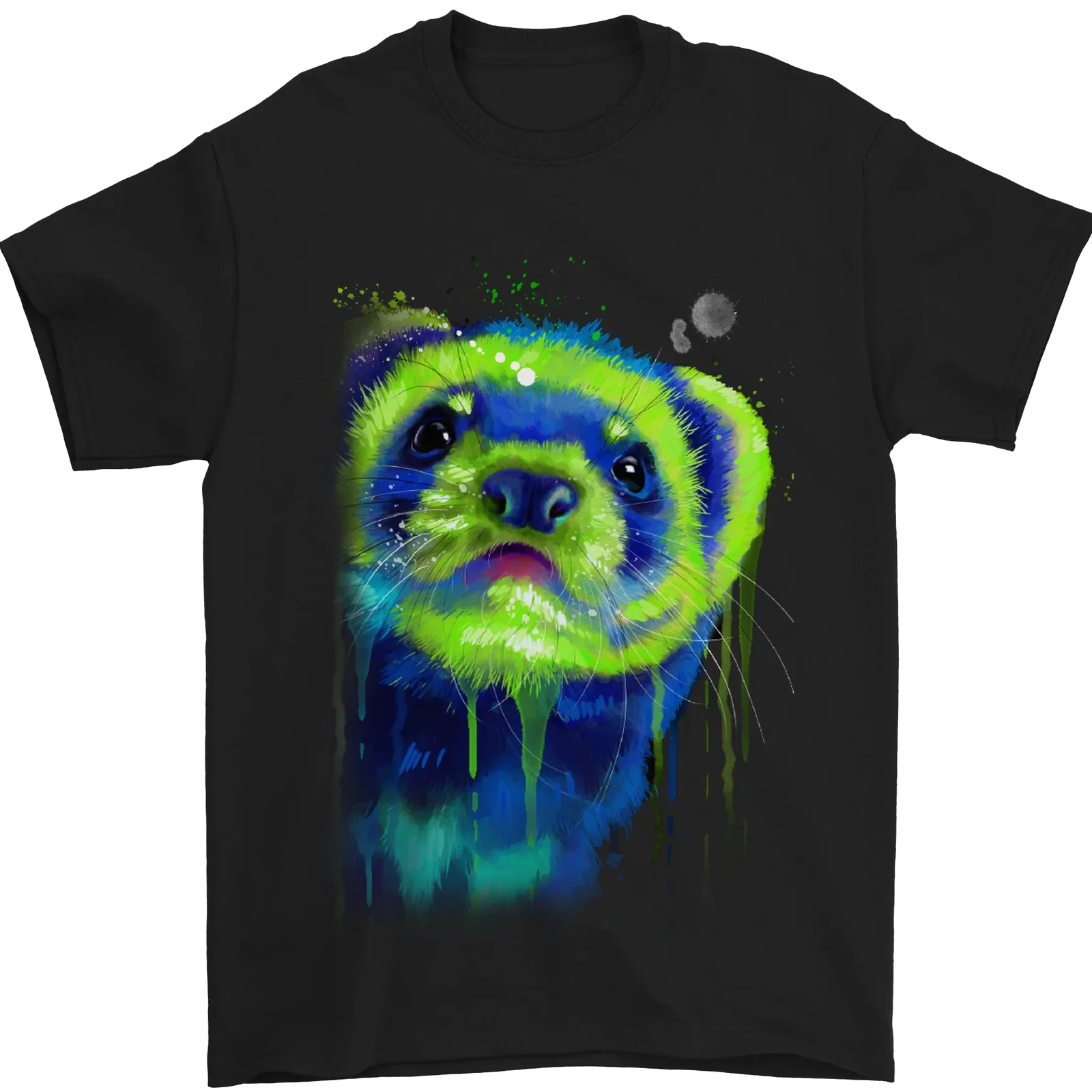 A Cute Ferret Watercolour Mens T-Shirt Size S-5XL