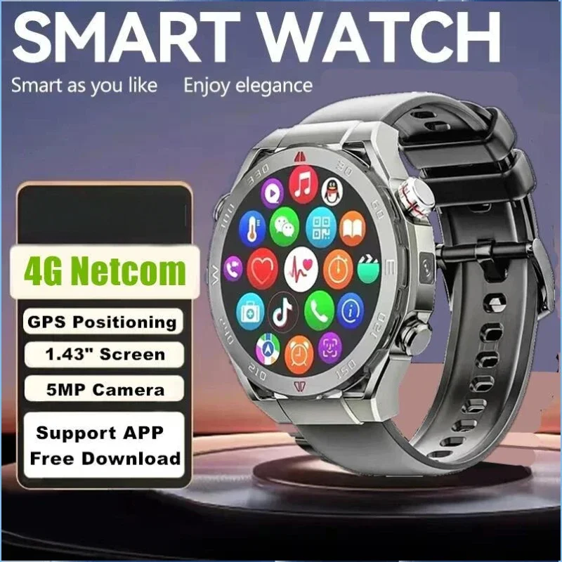 SIM Card GPS Position Free APP Download SmartWatch  4G Smartwatch 2G 32GB HD Camera Video Call Smart Watch