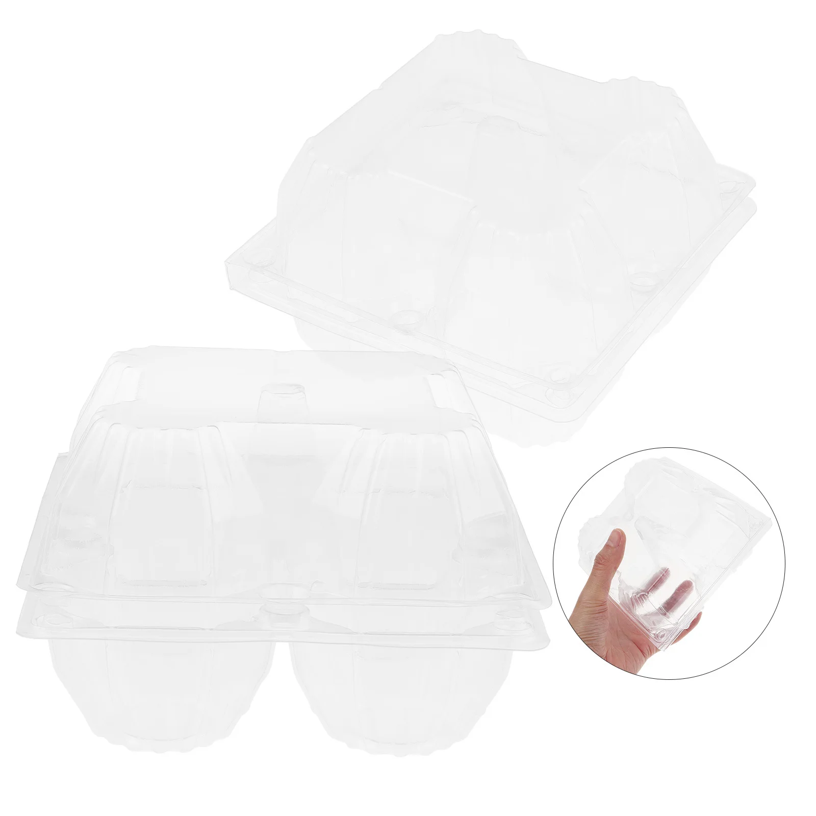 

6Pcs Transparent PVC Goose Egg Holder Clear Multi-Slot Egg Carton for Safe Storage Transport Display Packaging