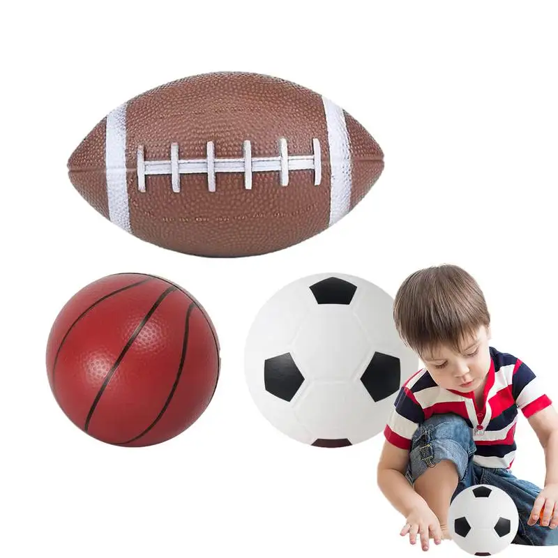 Giocattoli a sfera per bambini 3 pezzi Mini palline basket calcio calcio giocattoli divertenti Mini giocattoli sportivi per bambini palline bomboniere all'aperto per bambini