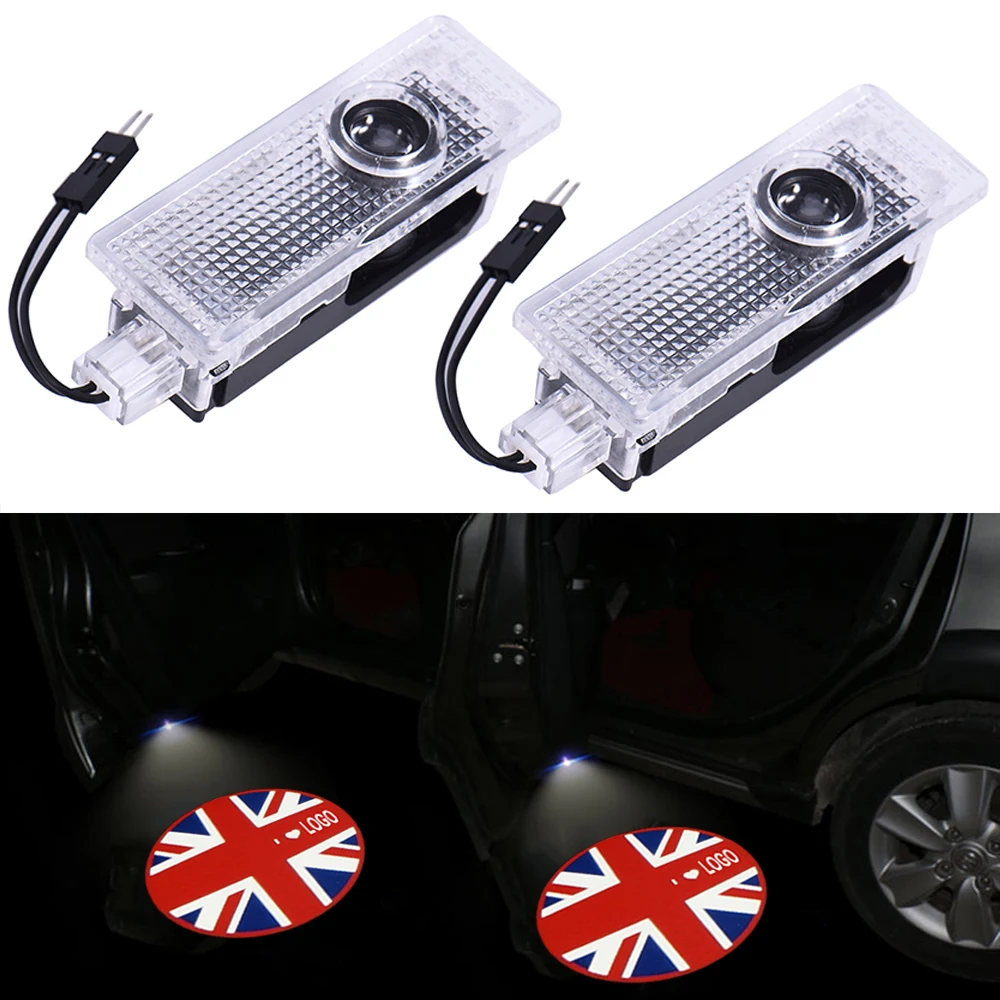 For MINI Cooper Car Logo Door Light Led Projector Welcome Lamp Decorative Light for One S R55 R56 R60 F55 F56 Countryman Clubman