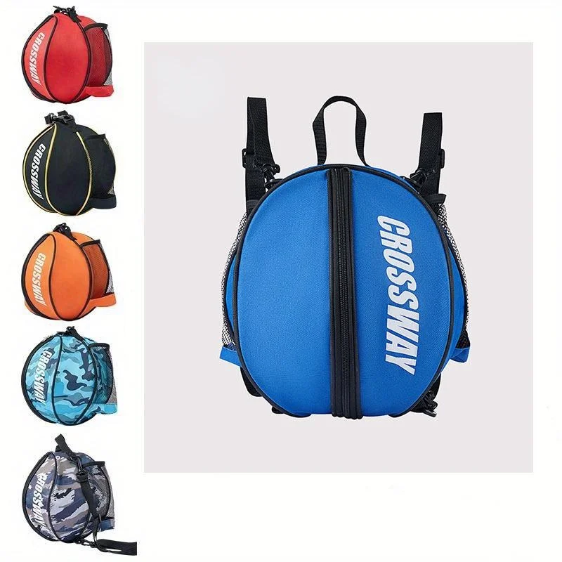 1Pc Waterproof Adjustable Double Shoulder Sports Bag Portable Basketball Soccer Volleyball Storage Carrier