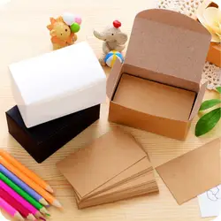 100pcs Double-sided Blank Kraft Paper Business Cards Word Card Message Card DIY Gift Card Dropship