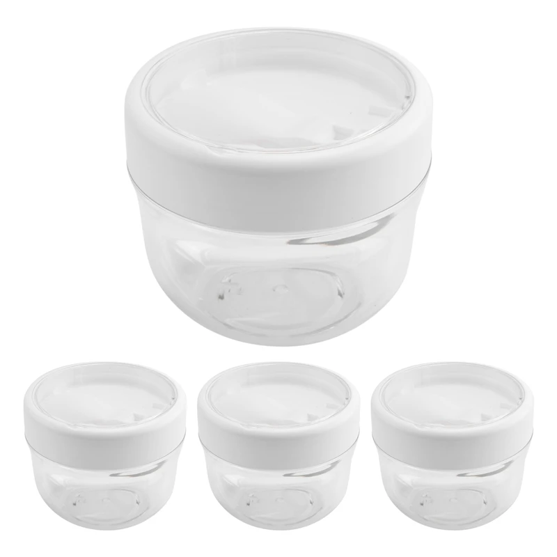 

4 Pcs Overnight Oats Container With Lids And Spoons, 20Oz Overnight Oats Jars Airtight Yogurt Container For Milk, Fruit