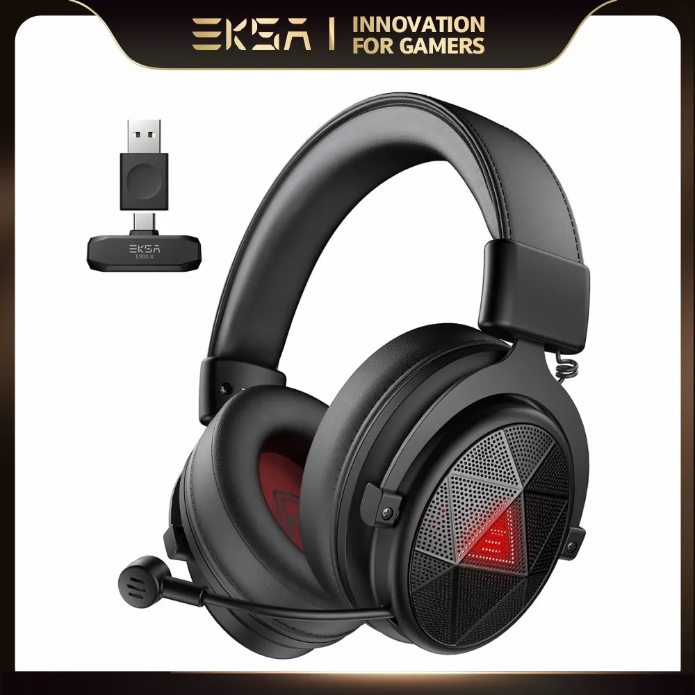 

EKSA E900 X 5.8GHz Wireless Headphones 7.1 Wired Gaming Headset Gamer with ENC Mic 15ms Low Latency 3 Mode for PC/PS4/PS5/Xbox