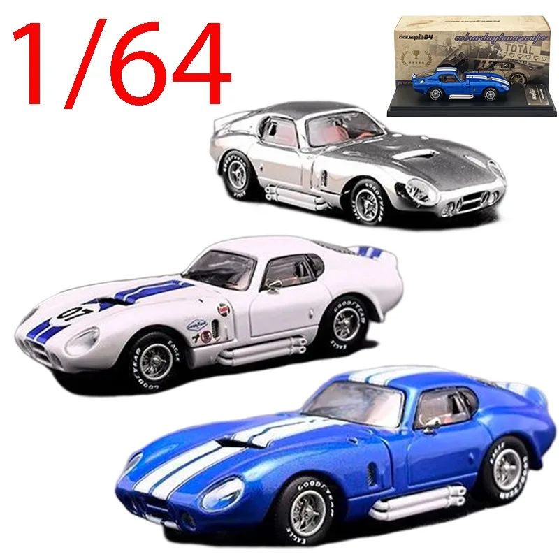 غرامة يعمل دييكاست 1/64 مقياس شيلبي دايتونا كوبيه سبيكة نموذج سيارات مفتوحة الغطاء الأمامي والخلفي لعب المركبات لعب للأولاد