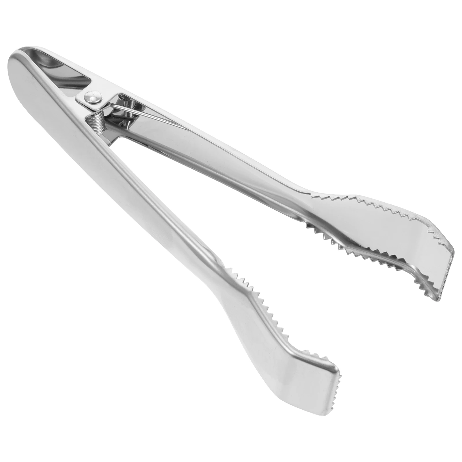 

1pc Stainless Steel Ice Clip Thickened Sawtooth Edge For Bar Restaurant Coffee Shop Multifunctional Food Clamp Ice Tong