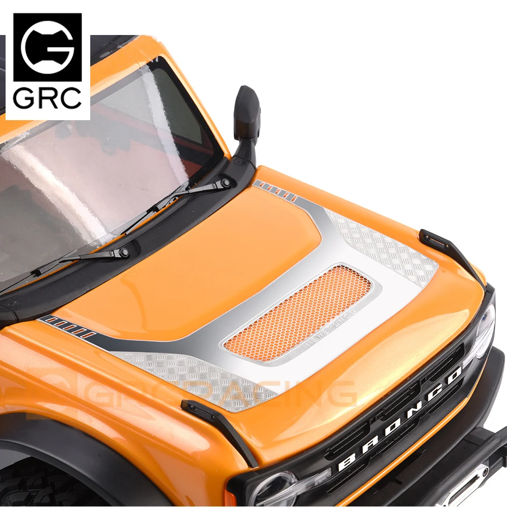 Grc Trax Trx4 92076-4 ブロンコステンレス鋼フード装飾シート/フード保護金属ステッカー