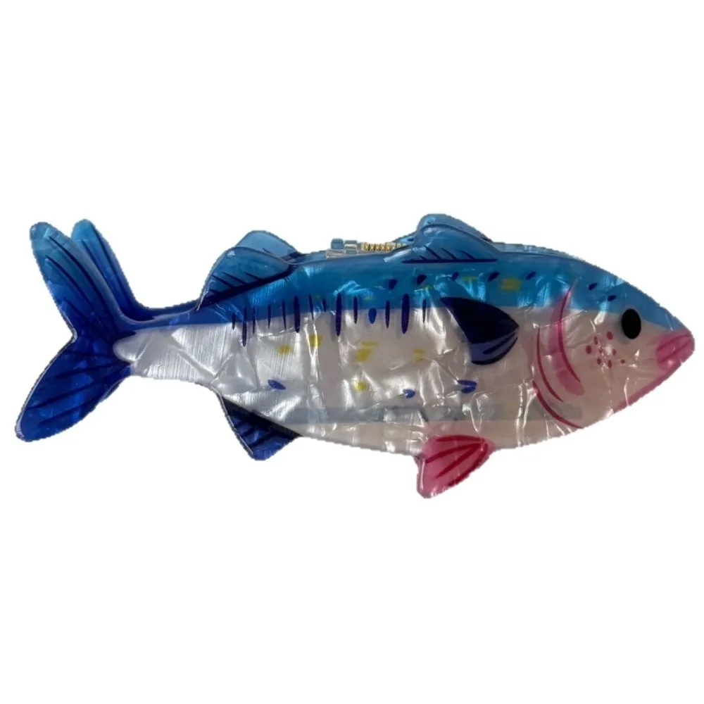 

Creative Ocean Fish Hair Claw Clip Non Slip Lightweight Hairpin Acetate Funny Sea Animals Sardines Hairpin