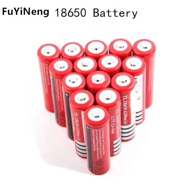 リチウムイオン電池充電式18650-v37-mah2〜20ユニットled懐中電灯用バッテリー4200