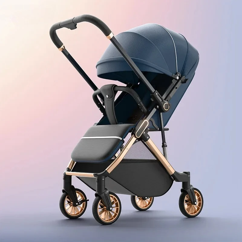 

Детская коляска-трансформер High Landscape: реверсивная, с регулировкой положения (сидя/лежа), складная, амортизирующая, для новорожденных, легкая, для путешествий