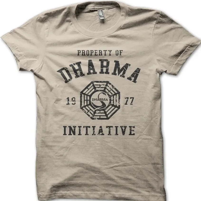 DHARMA Initiative 1977 TV SHOW LOST printed cotton tshirt 8997