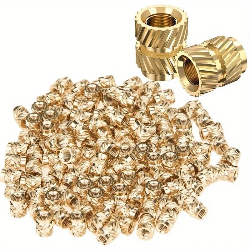 10/50pcs Inserts 3d Printing Brass Heat Set Knurled Thread Insert Nuts Embed Parts Hot Melt Threaded Insets M2 M2.5 M3 M4 M5