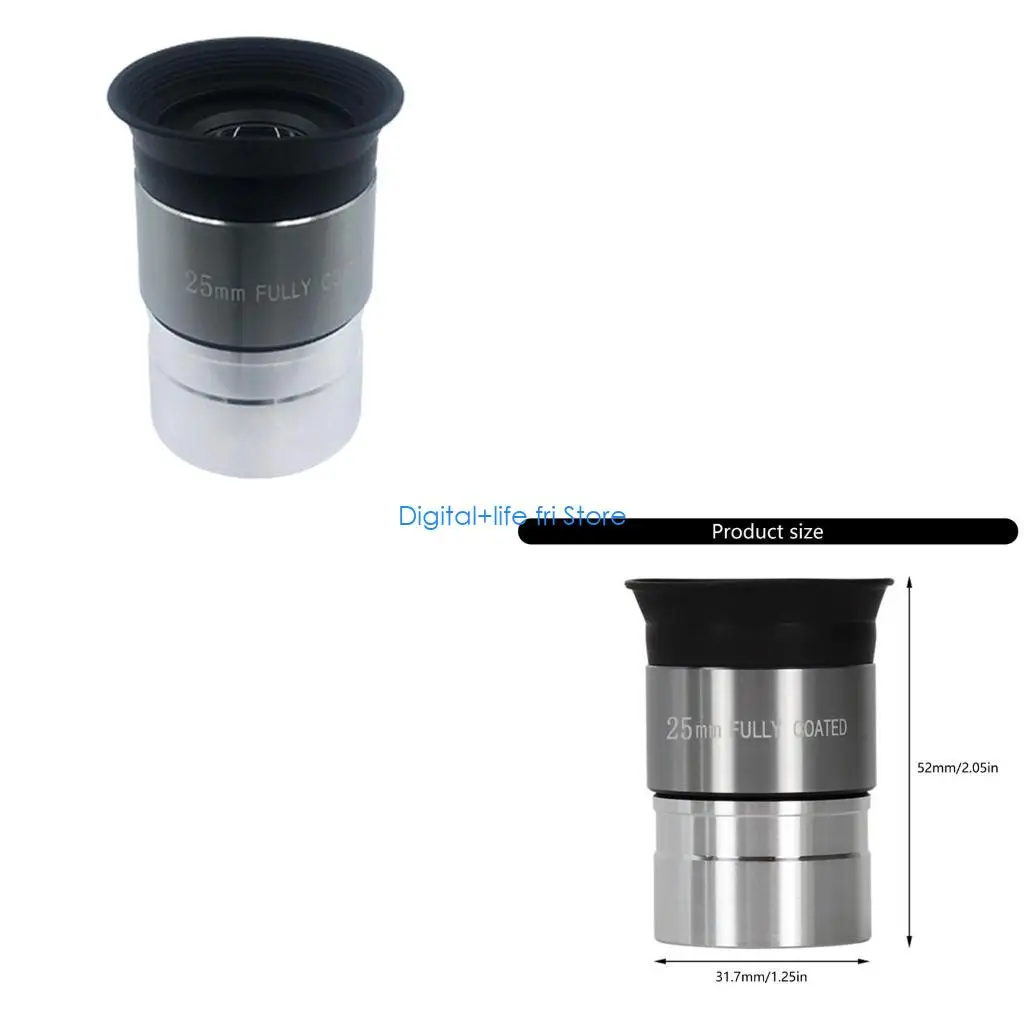 E06D Comfortable Viewing 25mm 1.25inch Full Metal Eyepiece for Astrophotography Capturing Astronomical Detail