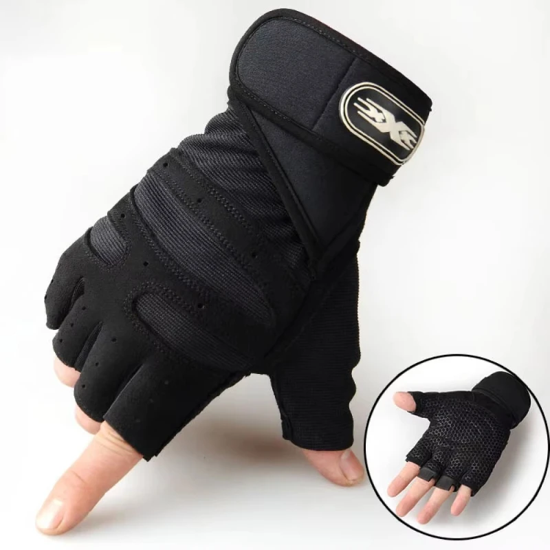 AliExpress NONE Fitness Half Finger Gloves Men And Women Wrist Guard Sports Dumbbell Riding Non Slip Horizontal Bar Exercise Training