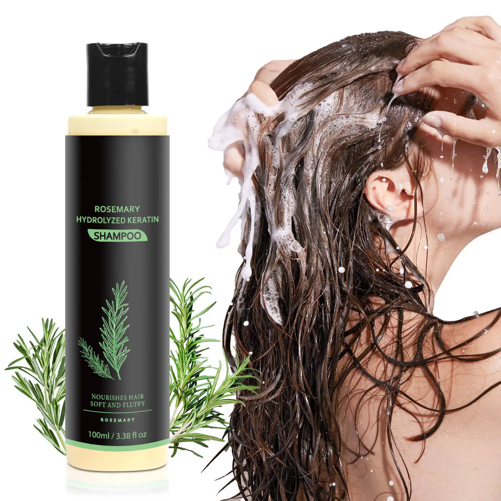 

Rosemary Anti Baldness Hair Regrowth Deep Nourishing Repair Split Ends Hair Soothing Scalp Anti Dandruff Hair Growth Shampoo