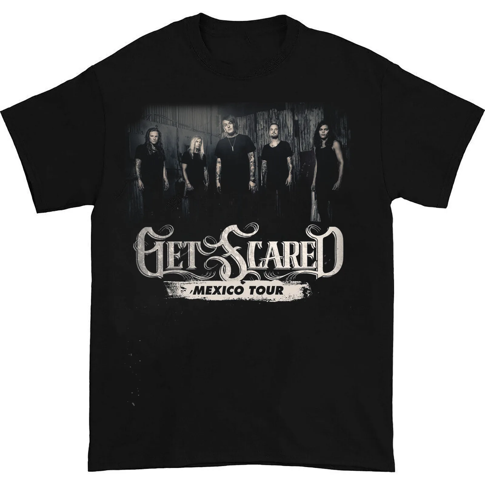 Rare Get Scared Band Mexico Tour 2015 Gift For Fan S to 5XL Black T-shirt GC1507