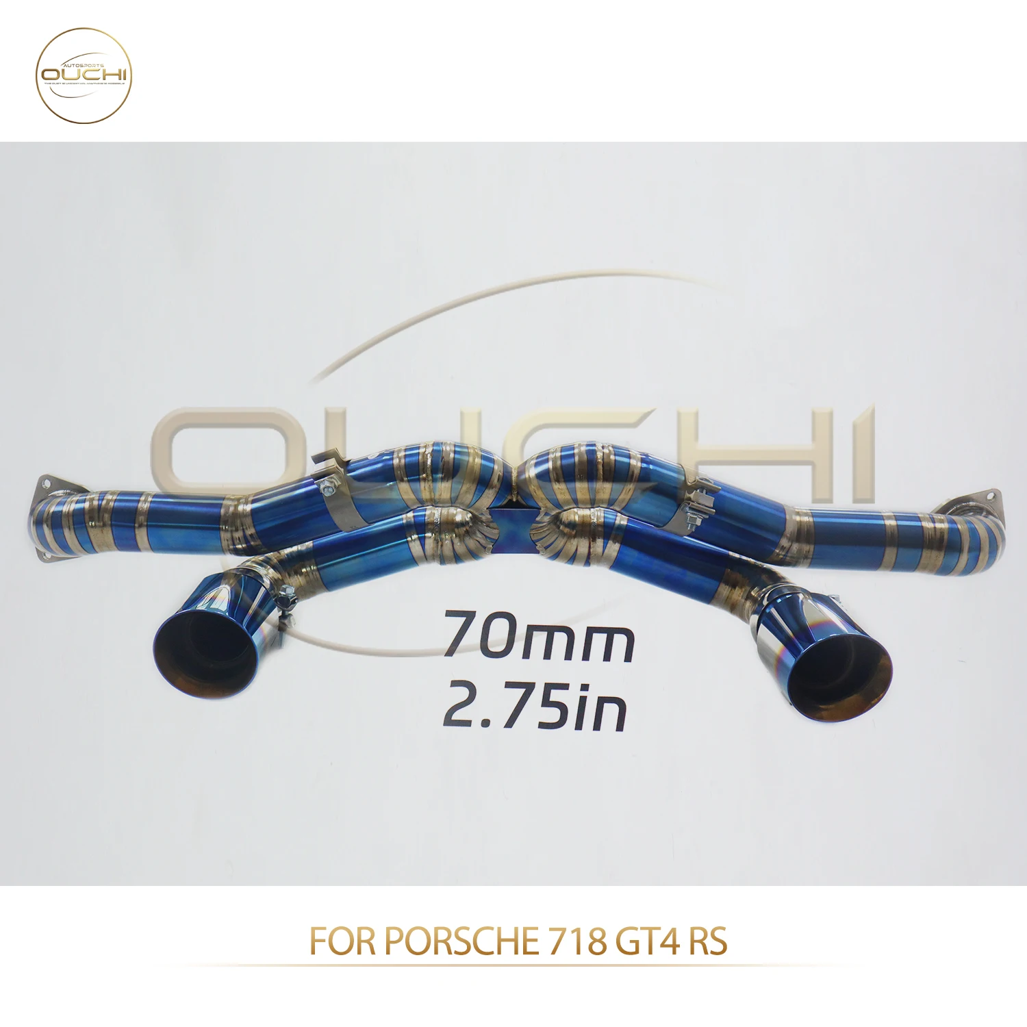 

OUCHI Factory Direct Sales TC4 Catback for Porsche 718 GT4 RS Straight Through Pipe Exhaust No Valve Car Parts