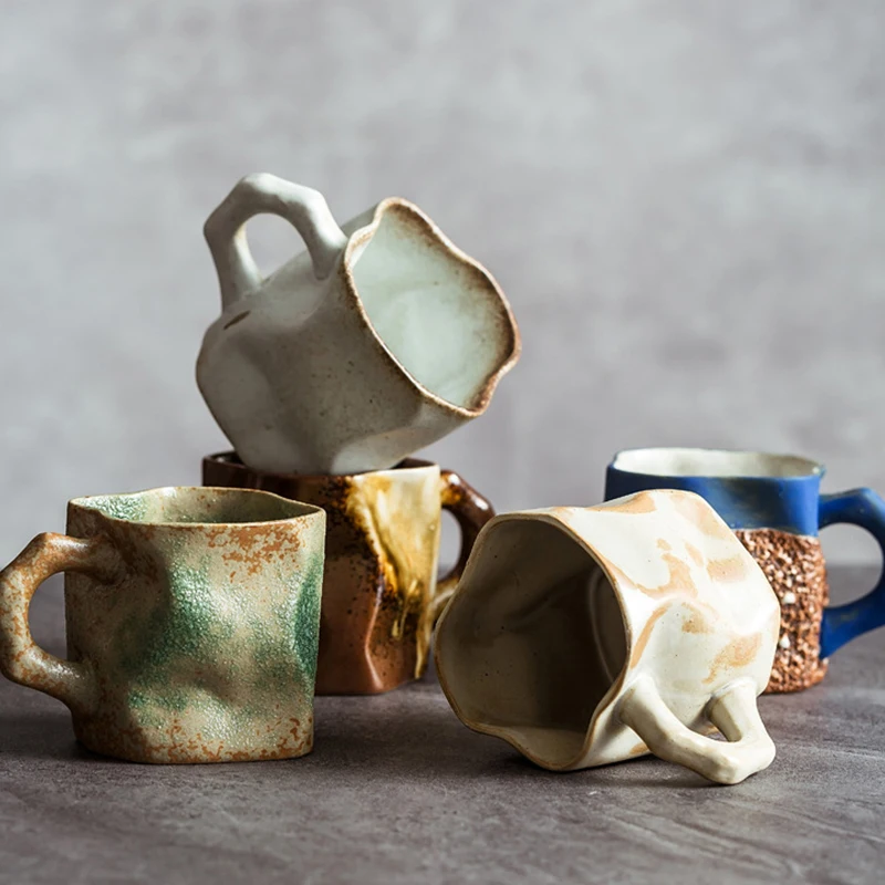 

Керамическая чайная чашка TANGPIN в стиле ретро, градиентная кофейная кружка для кафе