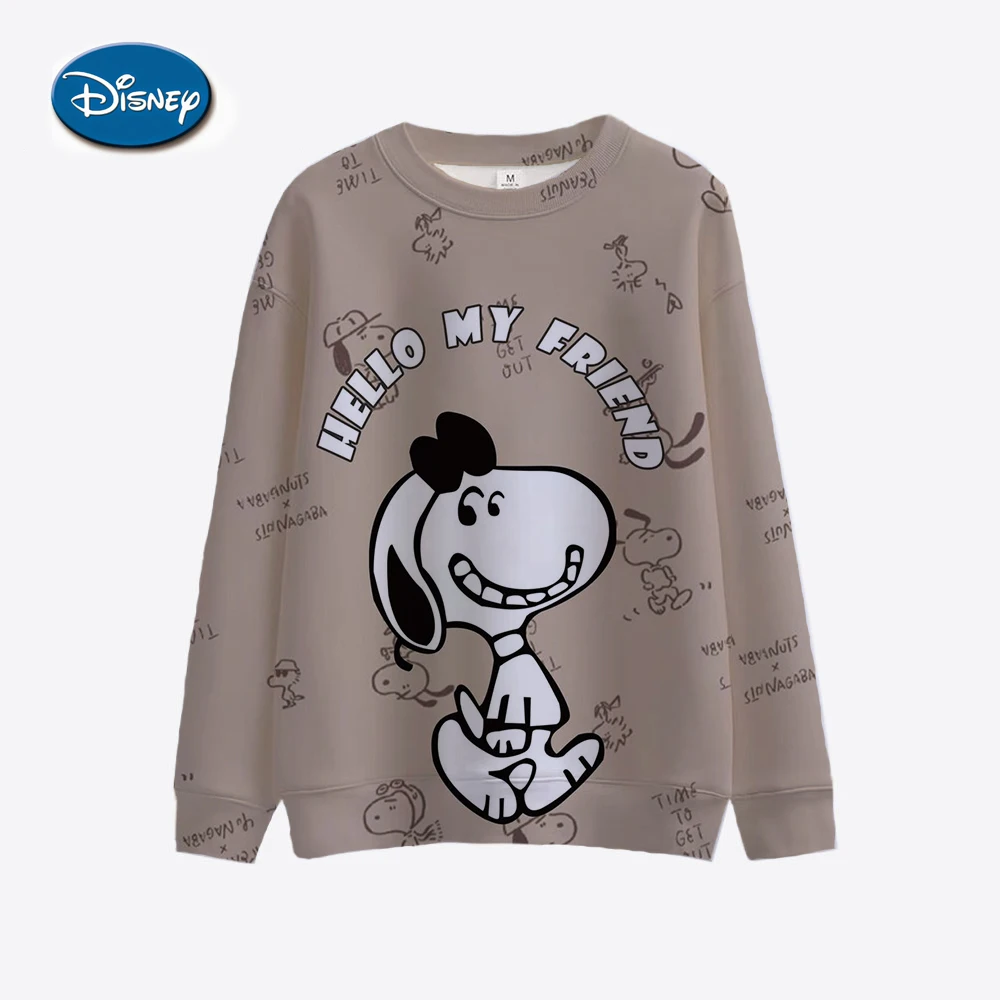 Women Sweatshirt Snoopy cartoon print Hoodie Korean Casual Streetwear Crewneck Loose Pullover Female Clothes