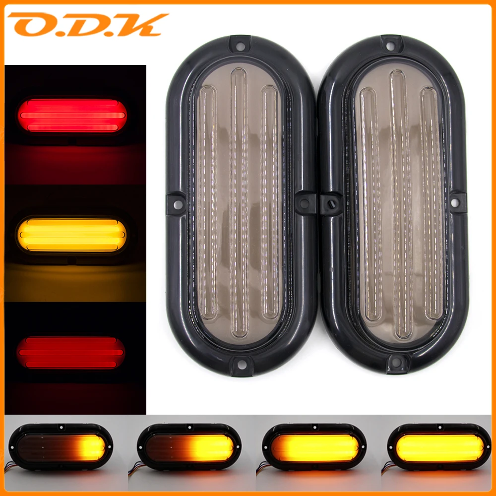 

2pcs 12V 24V 74 LED Dynamic Car Truck Tail Light Signal Lamp Indicator Strobe Flashing Warning Light Bus Trailer RV Van