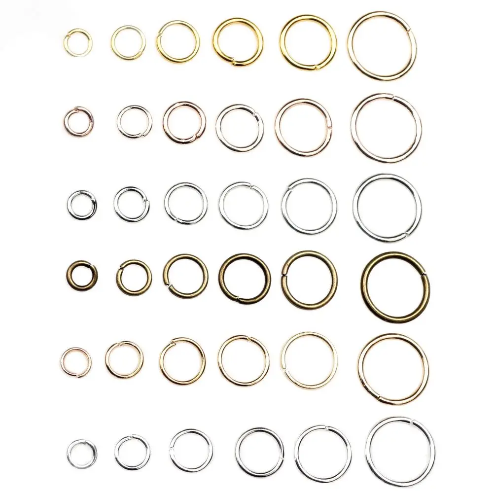 Jump Ring 4/5/6/7/8/10mm Link Loop 0.7/0.8/1.0MM Wire Diameter KC、Rose Gold/Rhodium/Bronze DIY Jewelry Making Connector