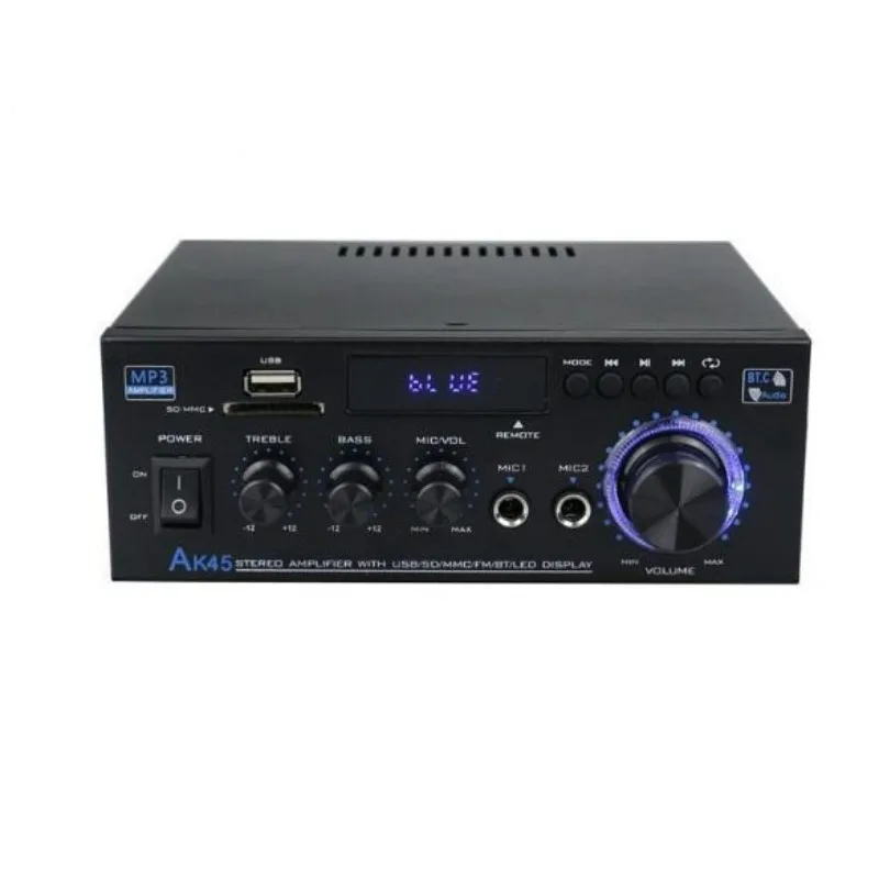 AK45 Digital Bluetooth Audio Amplifier 2.0 Channel Portable Sound Player For Car Household Audio Equipment