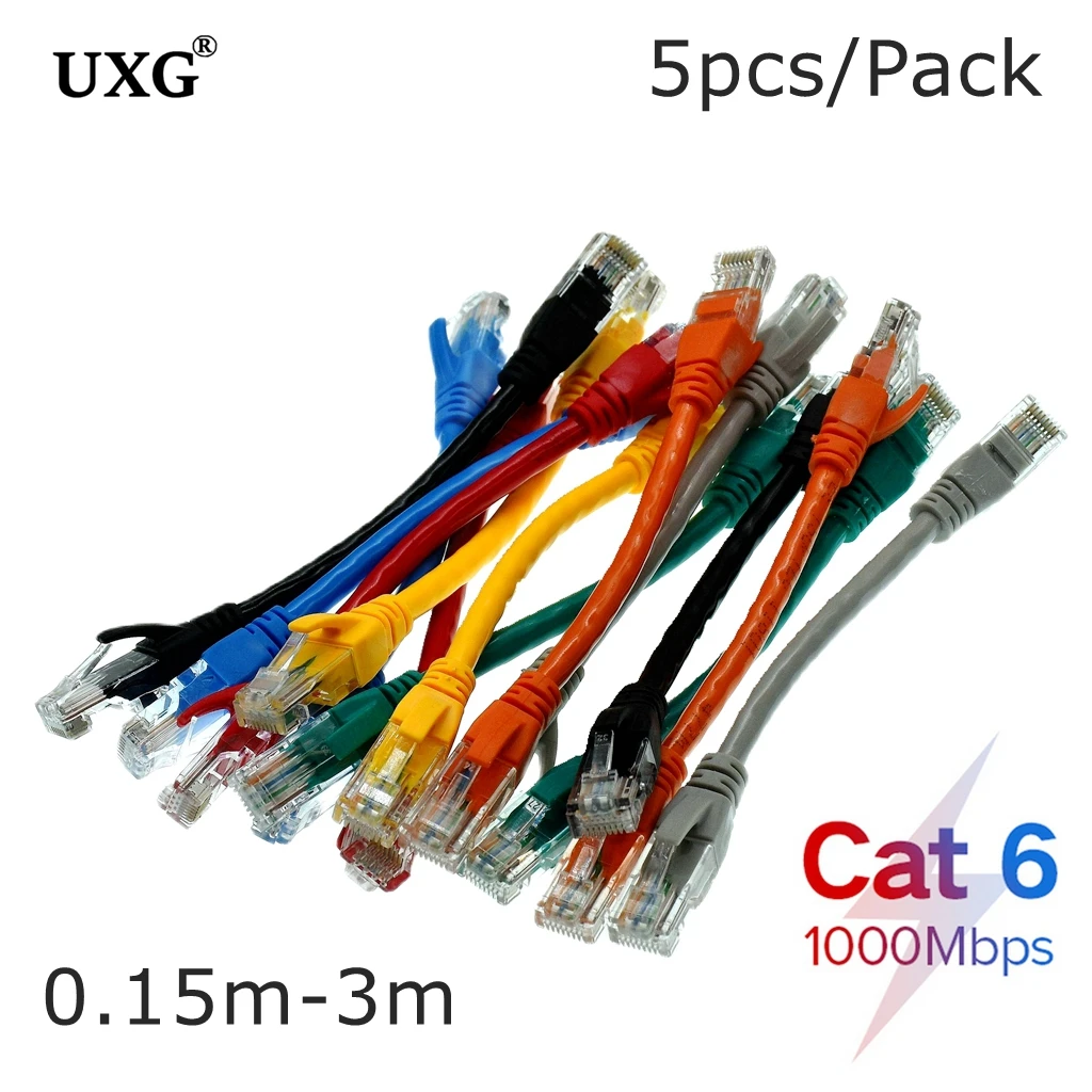 5 sztuk/paczka krótki kabel sieciowy RJ45 Cat6 CAT6 15cm 30cm 50cm RJ45 przewód sieciowy Lan kabel sieciowy Ethernet do komputera Laptop Router