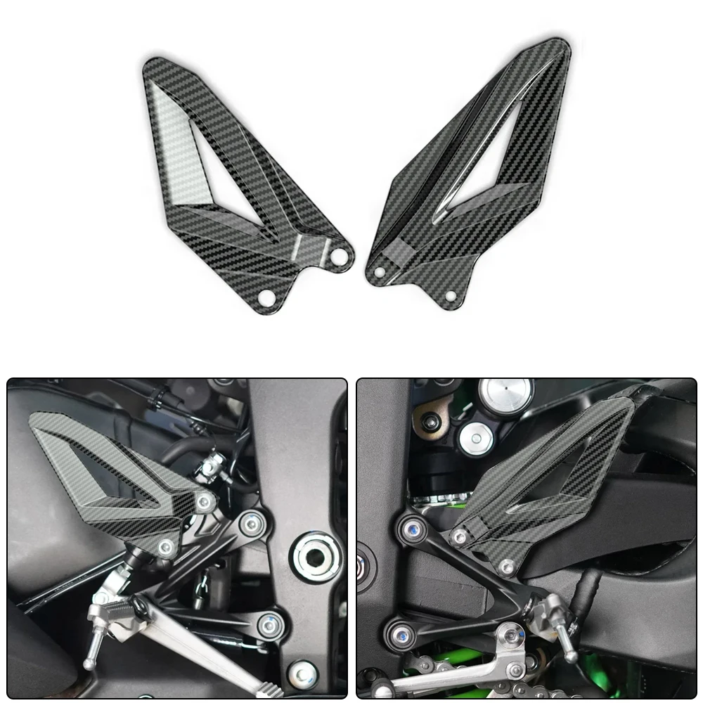 

Для мотоцикла Kawasaki ZX-6R 2009-2014 гг., модифицированного каблуком с текстурированным углеродным волокном и защитой ног.