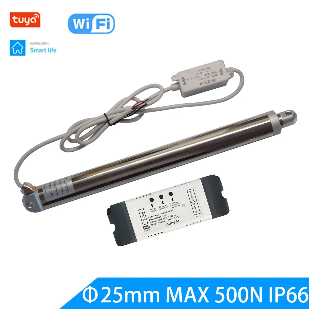 

Linear Actuator Tuya Wifi Controller kit Waterproof IP66 Max Load 50kg Limit Current Protection for Boat Door Tent Open Close