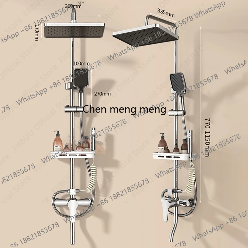 Water Saving Shower Set Modern Shower System High Pressurized Bath Rain Bathroom Shower Handheld Showerhead Bathroom Accessories