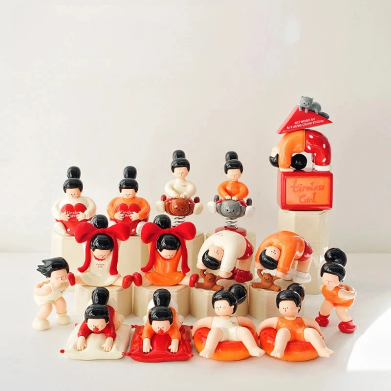 

New Original Tireless Girl Blind Box Toy Decoration Anime Figure Kawaii Mystery Box Decoration Girl Kids Gift