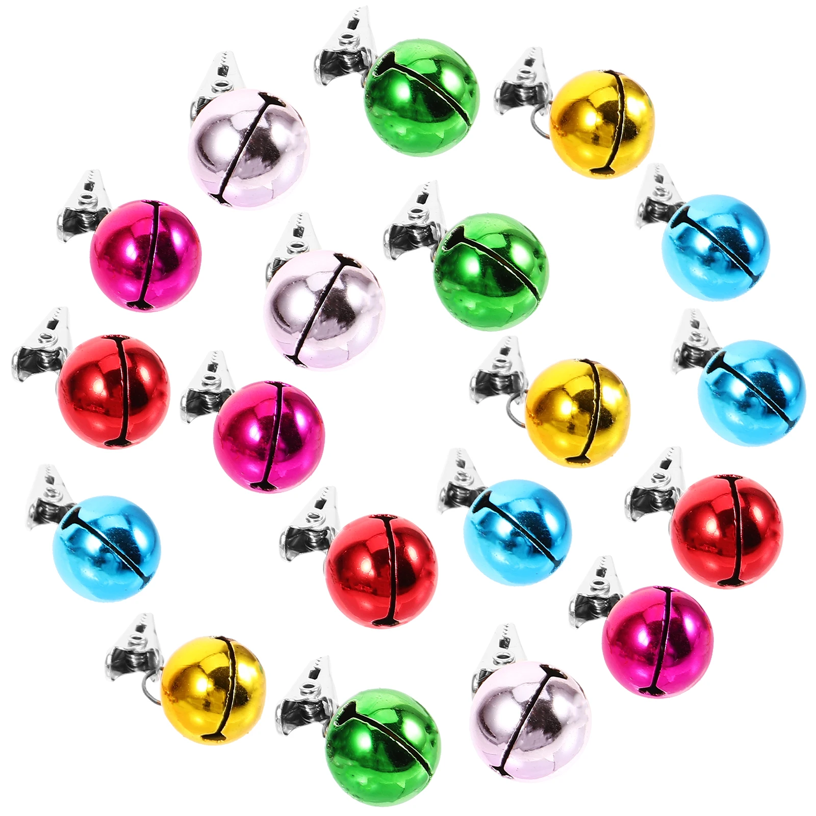 

24 Pcs Bell Ball Christmas Decorations Xmas Bells Men Ornaments Beard Clip for Your Hand Made