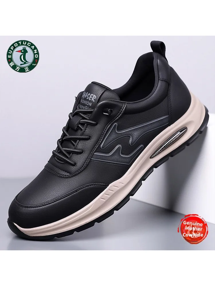 

Повседневная кожаная мужская обувь, дышащая, противоскользящая, мягкая, модная, универсальная спортивная обувь, европейская обувь Tucano M