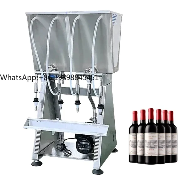 

Low Price Products Small Gravity 4 Head Liquid Filling Machine Wine Whisky Liquor Bottle Bottling Filling Machines