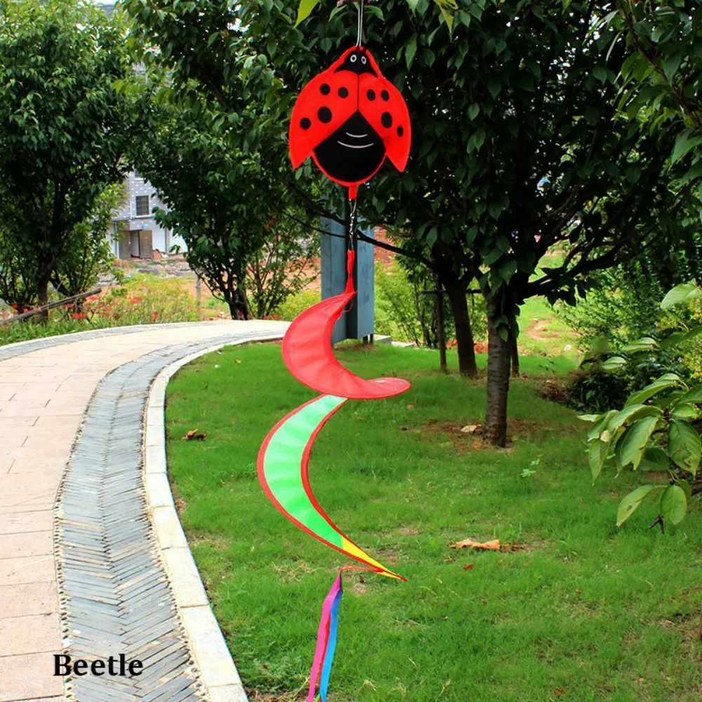 

Colorful Vintage Animal Insects Windmill No Toxic Hanging Cloth&Plastic Diamond Rotate Windmill Antirust Spiral Windchimes Part