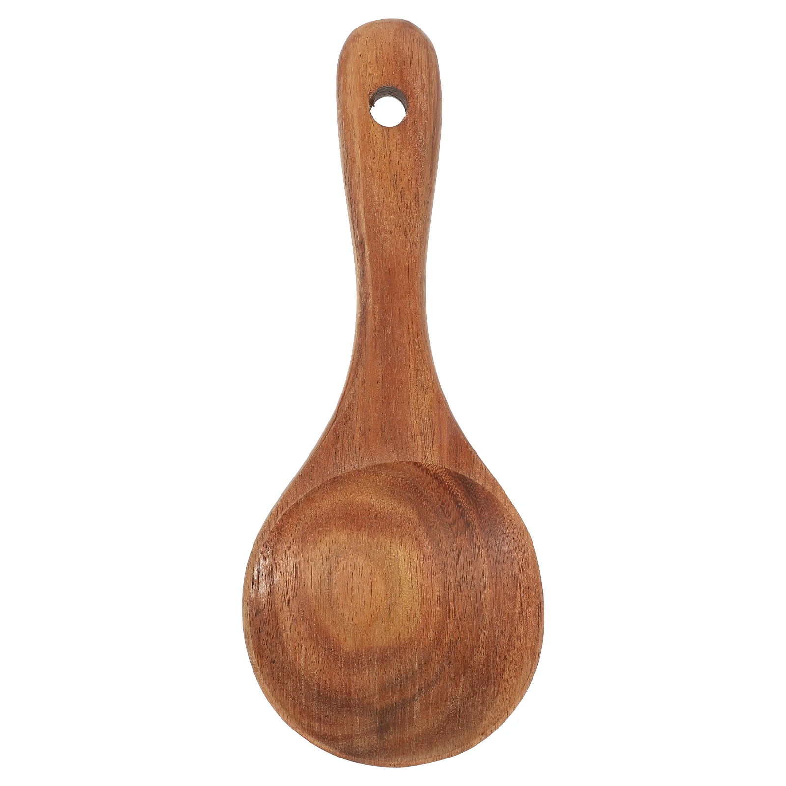 

Teak Rice Spoon 18cm Non Stick Wooden Spatula Multifunctional Kitchen Tool Cooking Paddle Serving Tableware Hanging Hole