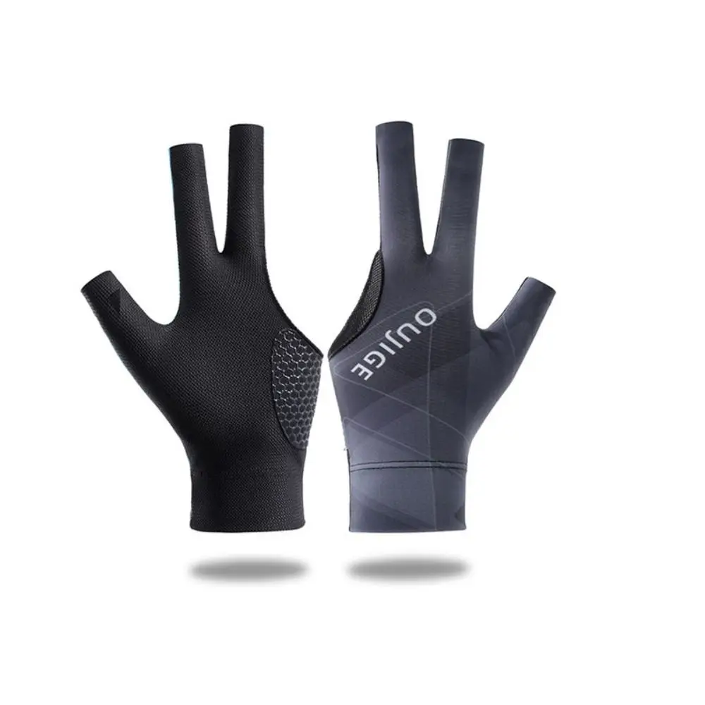 

Anti-sweat Billiards Gloves Elasticity Wear-resistant Three Finger Gloves High Elastic Non-slip Single Piece Billiards Gloves