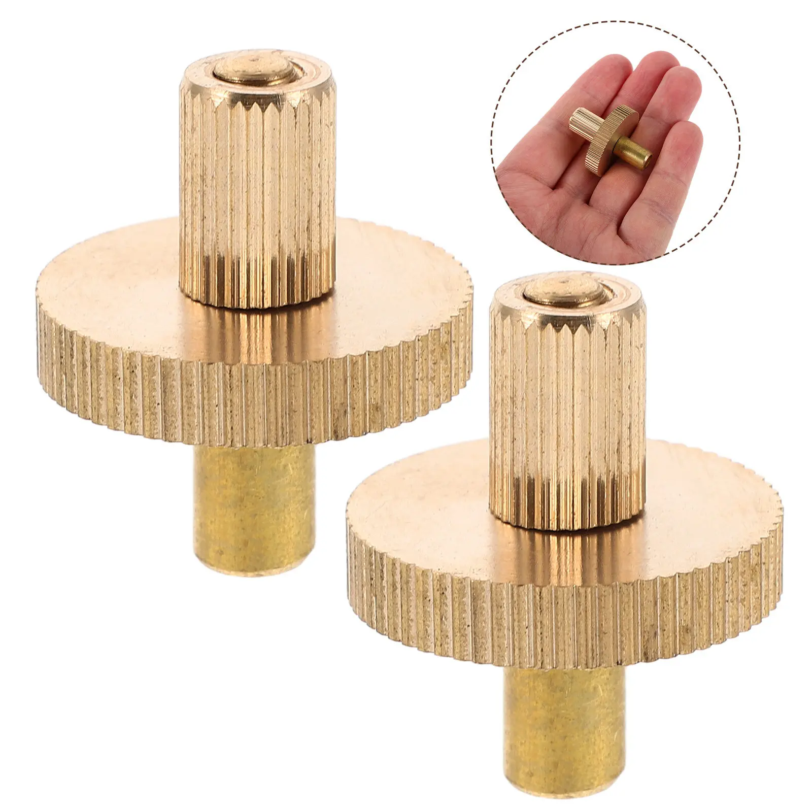 Double Bass Bridge Screws 1 Pair Brass Split Style Precision Adjusters for String Instrument Repair