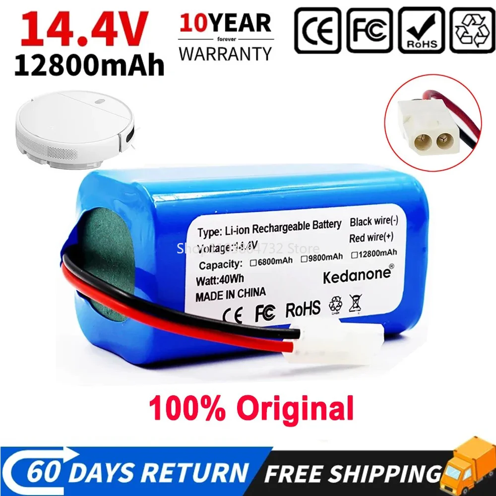 

Original 14.8V 9800mAh Li-ion Battery for Xiaomi MI Robot Vacuum-Mop Essential G1 MJSTG1 Robot Vacuum Cleaner 18650 Battery Pack