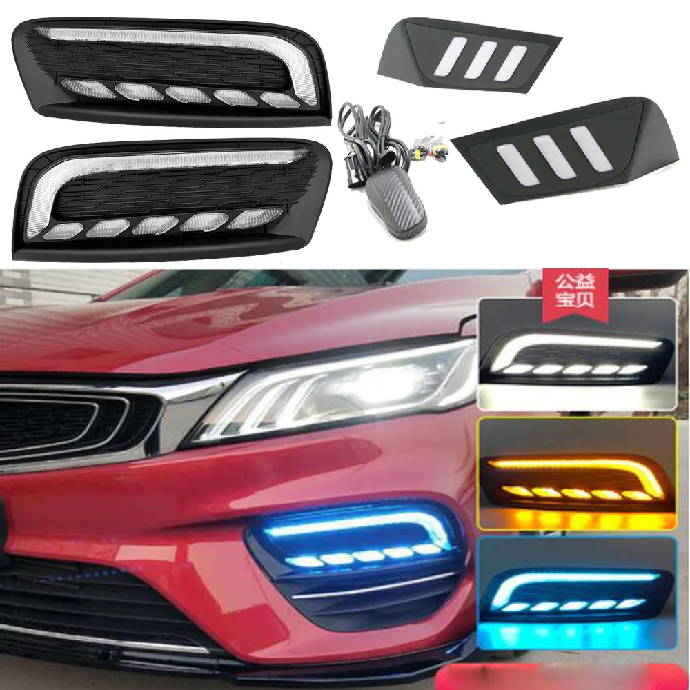 

Car bumper headlight for Geey Emgrand daytime light 2018~2019y DRL car accessories LED headlamp Geey Emgrand fog light